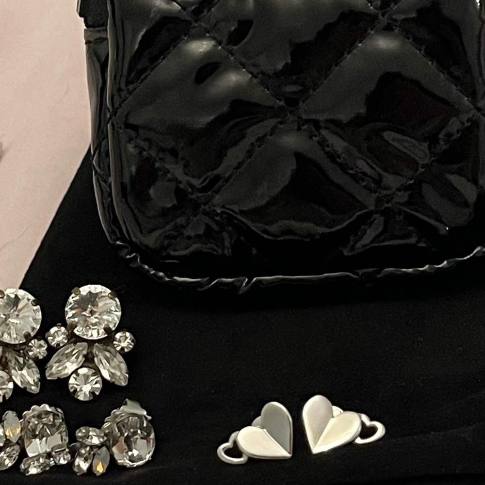 Charriol Mouni Double Heart SS Stud Earrings